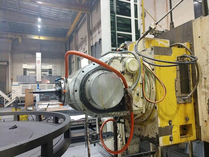 Used 6 " Lucas 5 Axis CNC Table Type Horizontal Boring Mill, Model 40T, Table size 72" X 168", X Travel 168", Y Travel 120", Fidia CNC