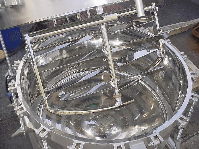 Used 100 GALLON LEE DOUBLE MOTION VACUUM PROCESSOR – S/S – VACUUM