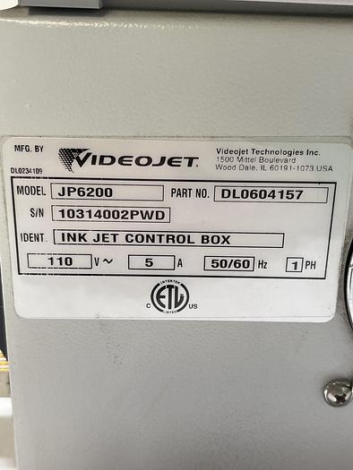Used Videojet JP6200 110V 5A 50/60hz