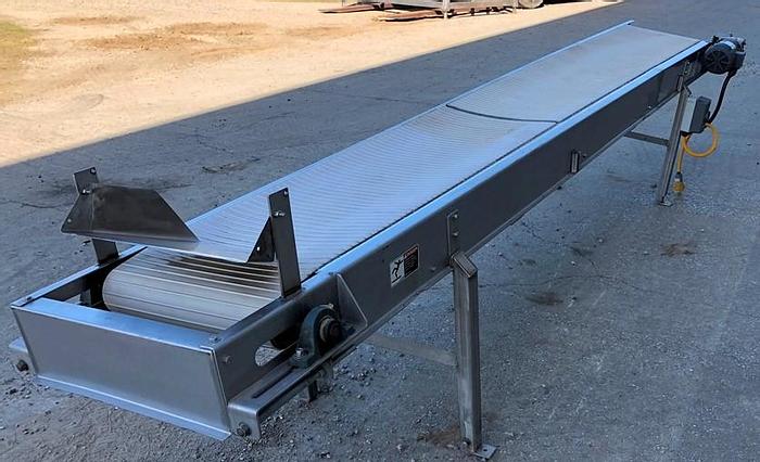 Used Conveyor, Belt, 18" x 152", S/st, Rubber Belt, 3/4 HP #S743789