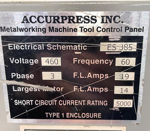 Used ACCUSHEAR MODEL 613512 HYDRAULIC POWER SQUARING SHEAR 12' X .135" CAPACITY