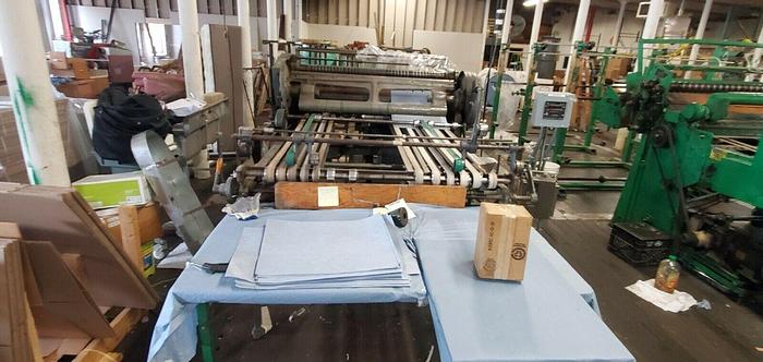 Used 55" BECK ROTARY KNIFE SHEETER W/ OUTPUT BELT CONVEYOR
