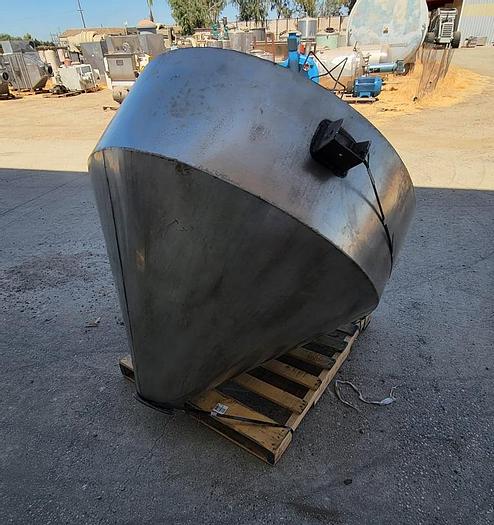 Used Hopper, 80 CF, S/st, 60" Dia. X 51", Airlock Valve #S744201