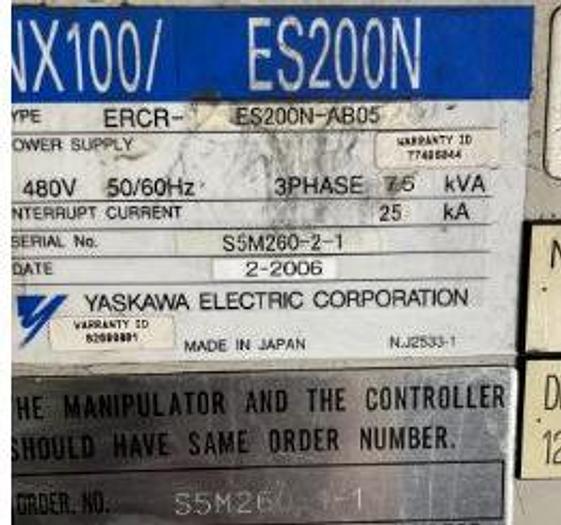 Used 2006 YASKAWA MOTOMAN YASKAWA MOTOMAN ES200N