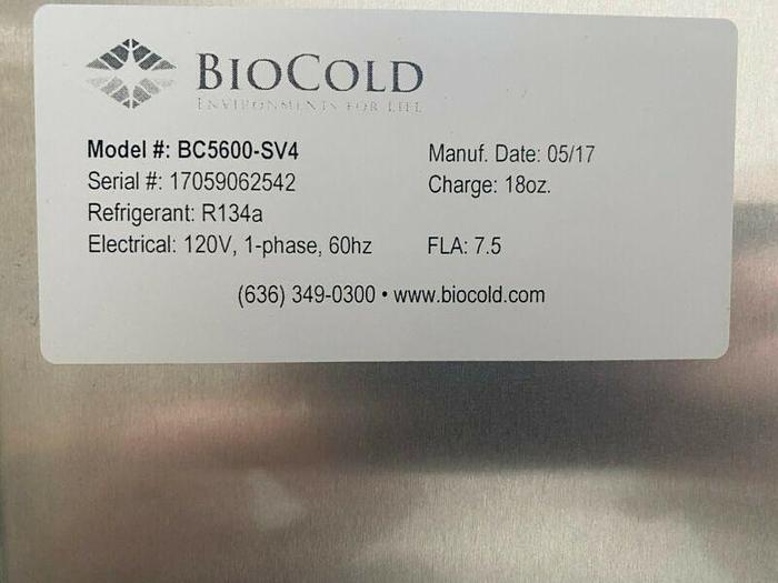 Used BioCold BC5600-SV4 Stability Series Freezer 56 CuFT 120V