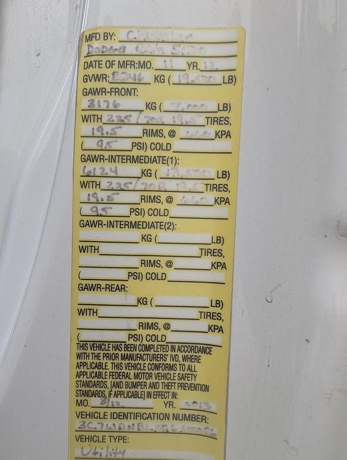 Used 2012 Dodge Ram 5500 4x4 Enclosed High-Top Service Truck