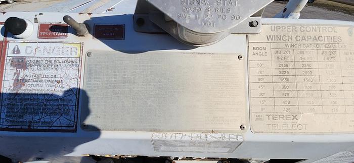 Used 2005 Sterling Acterra Terex Telelect 4045 Derrick Crane Truck Single Axle