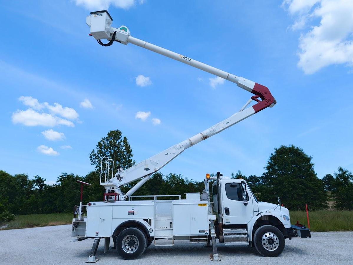 Used 2008 Freightliner M2 106 Altec AA755 60' Material Handling 2-man Bucket Articulated Insulated