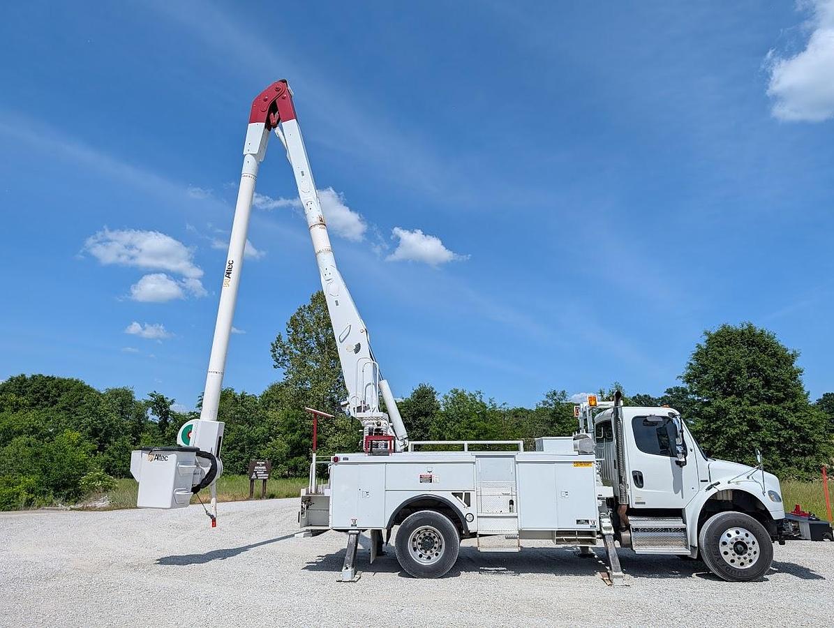 Used 2008 Freightliner M2 106 Altec AA755 60' Material Handling 2-man Bucket Articulated Insulated