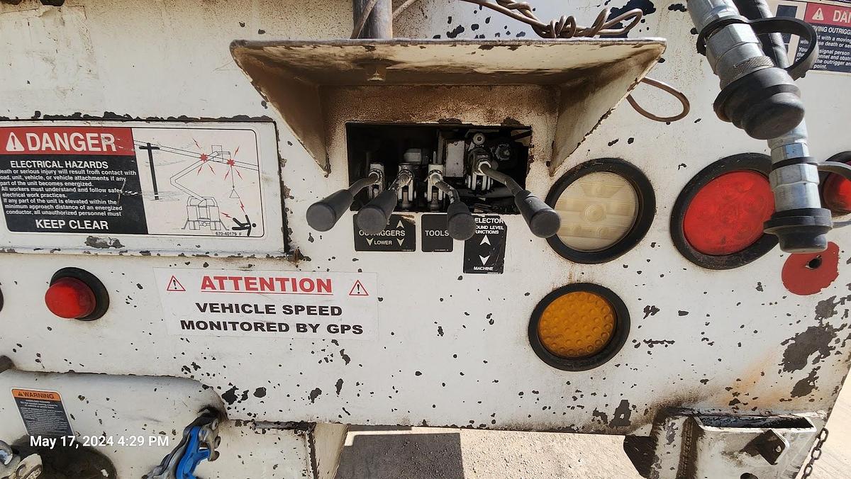 Used 2008 International Workstar 7400 4x4 Altec AM55E 60' Over Center Bucket with Material Handling/Jib