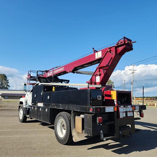 Used 1997 GMC 7500 Utility Truck with Elliott ECL-3-55 59' Telescopic Platform Hydraulic Crane