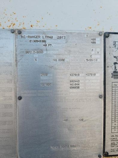 Used 2012 Dodge 5500 4x4 Terex Hi Ranger LTM40 45' Articulated/Telescoping Bucket with Material Handling Jib