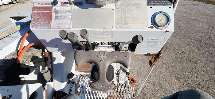 Used 2005 Sterling Acterra Terex Telelect 4045 Derrick Crane Truck Single Axle