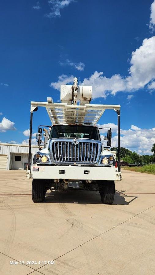 Used 2008 International Workstar 7400 4x4 Altec AM55E 60' Over Center Bucket with Material Handling/Jib