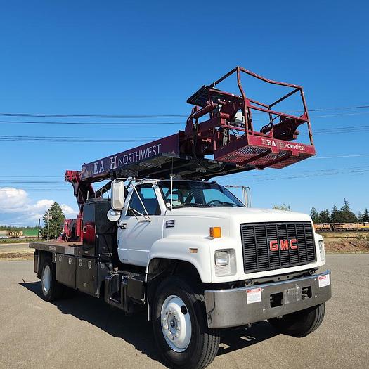 Used 1997 GMC 7500 Utility Truck with Elliott ECL-3-55 59' Telescopic Platform Hydraulic Crane