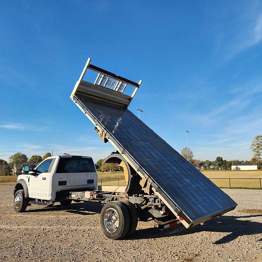 Used 2017 Ford F450 4x4 16' Scott Aluminum Tilt Flatbed with Knapheide Hoist Gas Engine