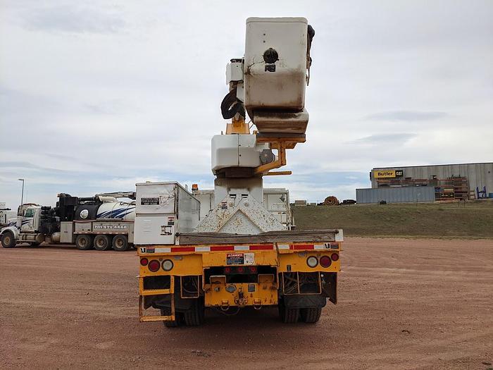 Used 2000 International 4900 Tandem Axle Flatbed Altec A65 70' Articulated Bucket truck