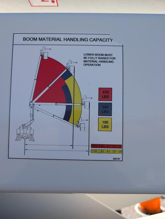 Used 2018 Dodge 5500 4x4 ETI 45' Bucket Material Handling Jib Articulated Telescoping