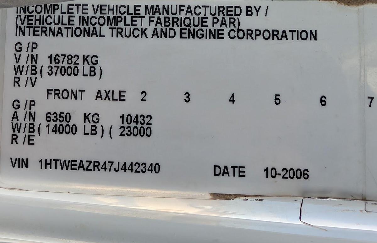 Used 2007 International 7400 4x4 Altec AM55 60' Over-Center Articulated Insulated Material Handling Bucket Truck