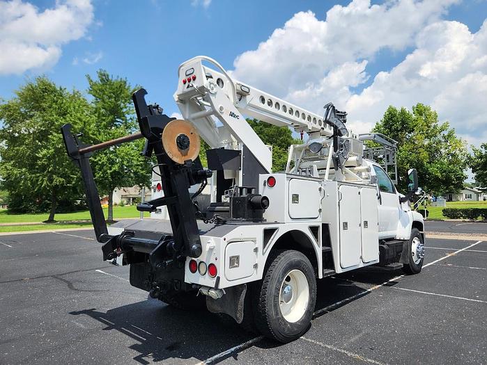 Used 2009 GMC C8500 4x2 Altec AT40C 40' Telescoping Non-Insulated Single Man Basket Cable Placing Bucket Truck With Reel Bar and Winder