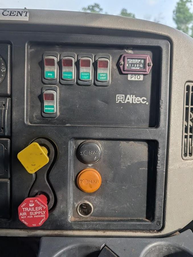 Used 2008 International Workstar 7400 4x4 Altec AM55E 60' Over Center Bucket with Material Handling/Jib