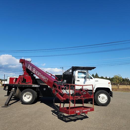 Used 1997 GMC 7500 Utility Truck with Elliott ECL-3-55 59' Telescopic Platform Hydraulic Crane