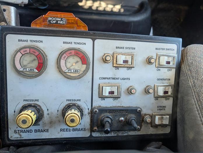 Used 2005 GMC 8500 Bucket Truck with an Altec AT40C Telescopic Cable Placer with Reel Bar and Winder