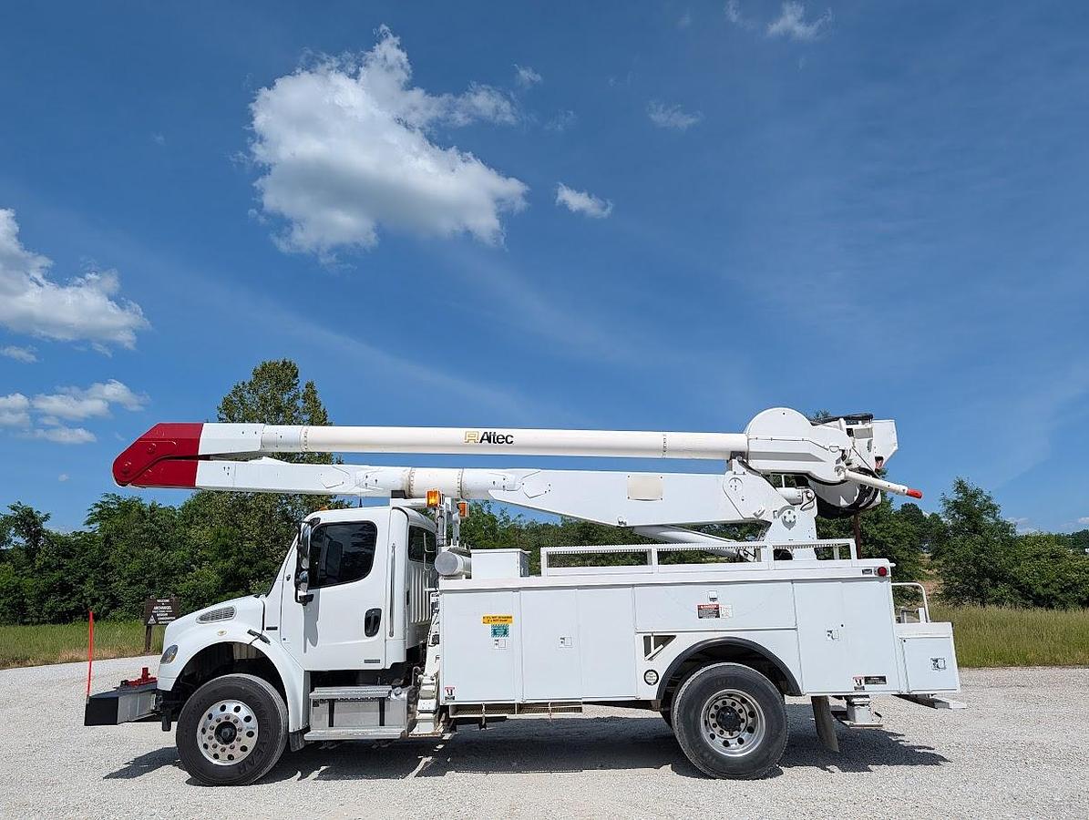 Used 2008 Freightliner M2 106 Altec AA755 60' Material Handling 2-man Bucket Articulated Insulated