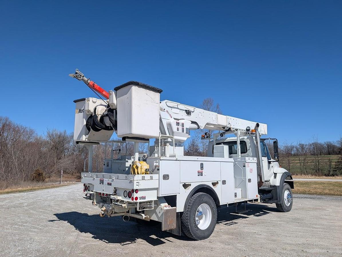Used 2007 International 7400 4x4 Altec AM55 60' Over-Center Articulated Insulated Material Handling Bucket Truck