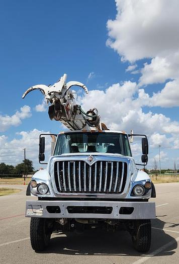 Used 2012 International 7300 4x4 12' Flatbed Altec DM47 TR 47' Digger Derrick