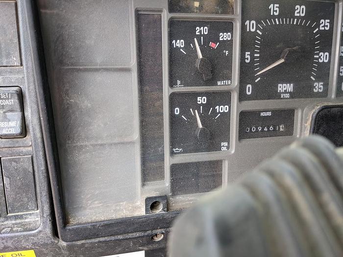 Used 2000 International 4900 Tandem Axle Flatbed Altec A65 70' Articulated Bucket truck