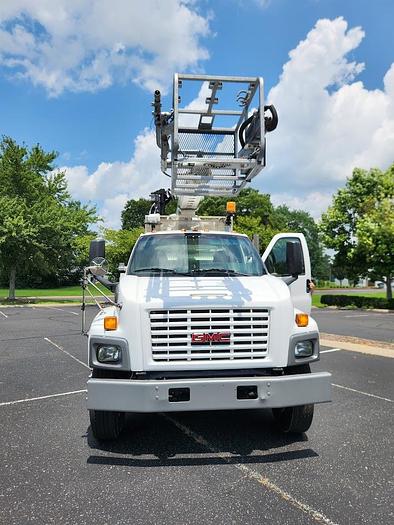 Used 2009 GMC C8500 4x2 Altec AT40C 40' Telescoping Non-Insulated Single Man Basket Cable Placing Bucket Truck With Reel Bar and Winder