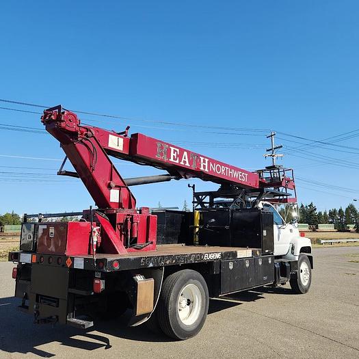Used 1997 GMC 7500 Utility Truck with Elliott ECL-3-55 59' Telescopic Platform Hydraulic Crane