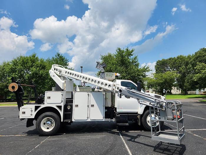 Used 2009 GMC C8500 4x2 Altec AT40C 40' Telescoping Non-Insulated Single Man Basket Cable Placing Bucket Truck With Reel Bar and Winder