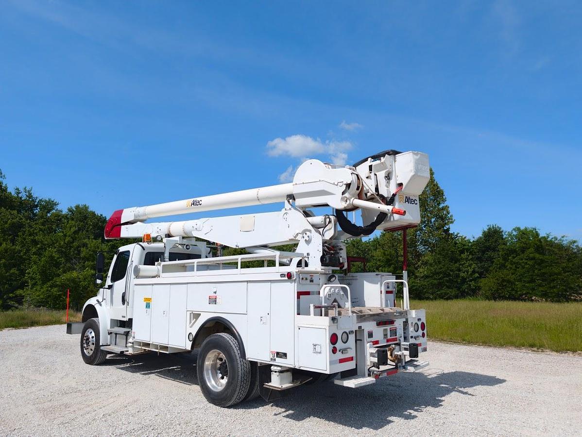 Used 2008 Freightliner M2 106 Altec AA755 60' Material Handling 2-man Bucket Articulated Insulated