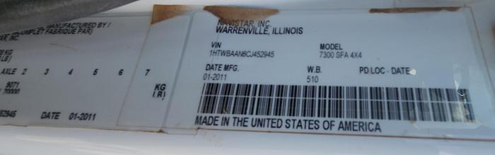 Used 2012 International 7300 4x4 12' Flatbed Altec DM47 TR 47' Digger Derrick