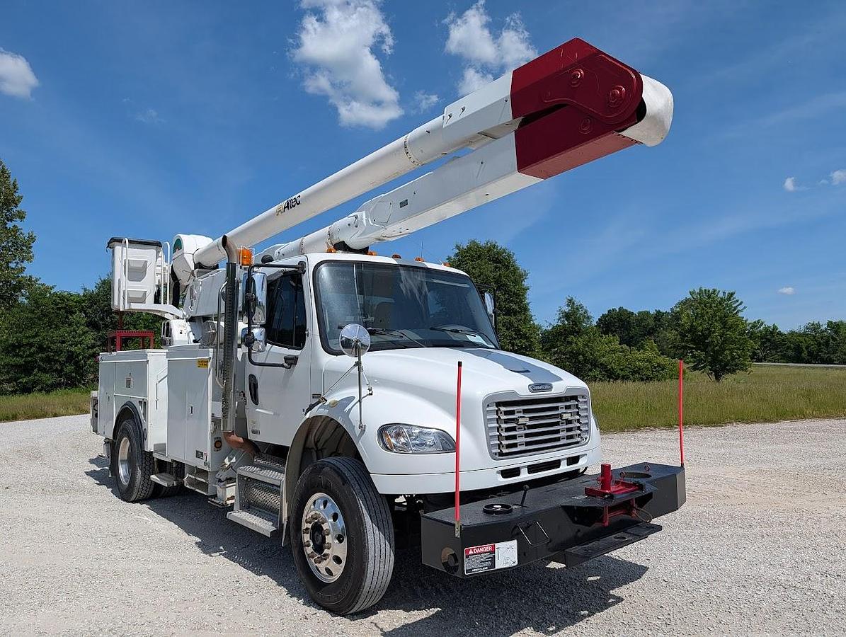 Used 2008 Freightliner M2 106 Altec AA755 60' Material Handling 2-man Bucket Articulated Insulated
