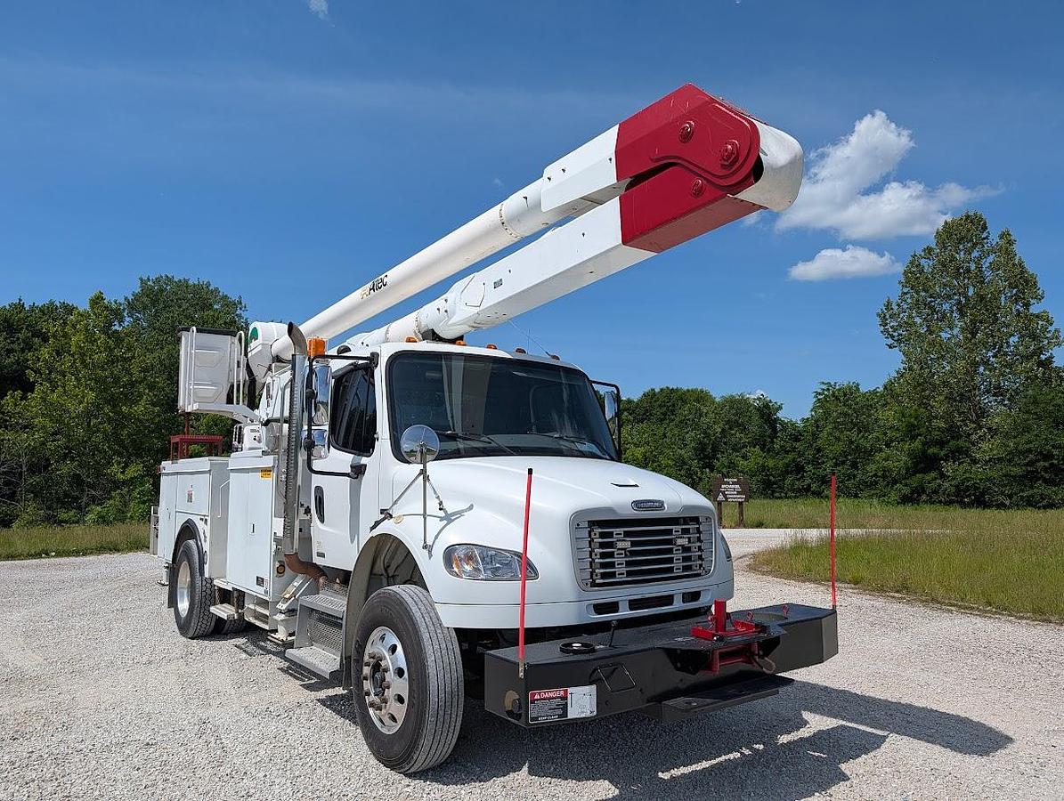 Used 2008 Freightliner M2 106 Altec AA755 60' Material Handling 2-man Bucket Articulated Insulated