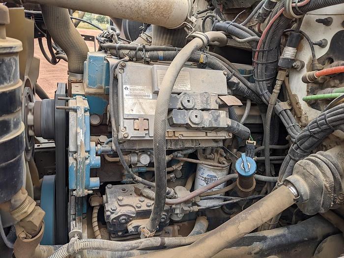 Used 2000 International 4900 Tandem Axle Flatbed Altec A65 70' Articulated Bucket truck