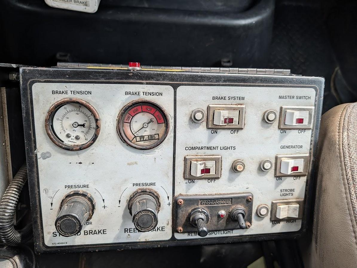 Used 2005 GMC 8500 Altec AT40C Telescopic Cable Placer with Reel Bar and Winder