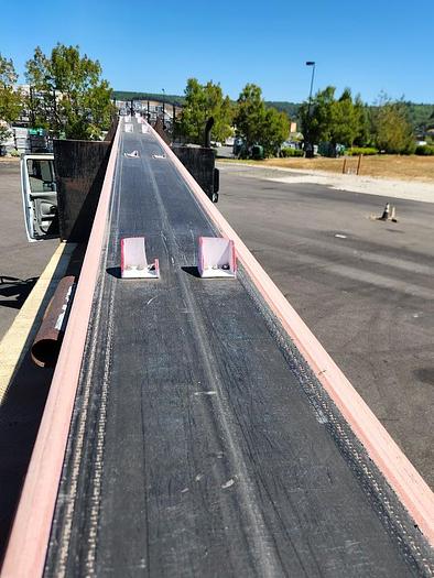 Used 2006 International 7400 6x4 Flatbed Cleasby 41' Roofing Conveyor Truck