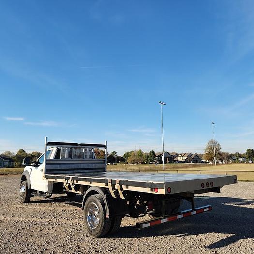 Used 2017 Ford F450 4x4 16' Scott Aluminum Tilt Flatbed with Knapheide Hoist Gas Engine