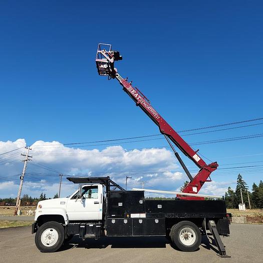 Used 1997 GMC 7500 Utility Truck with Elliott ECL-3-55 59' Telescopic Platform Hydraulic Crane
