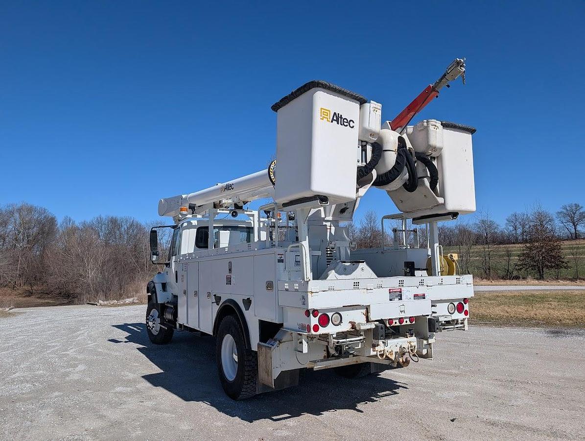 Used 2007 International 7400 4x4 Altec AM55 60' Over-Center Articulated Insulated Material Handling Bucket Truck