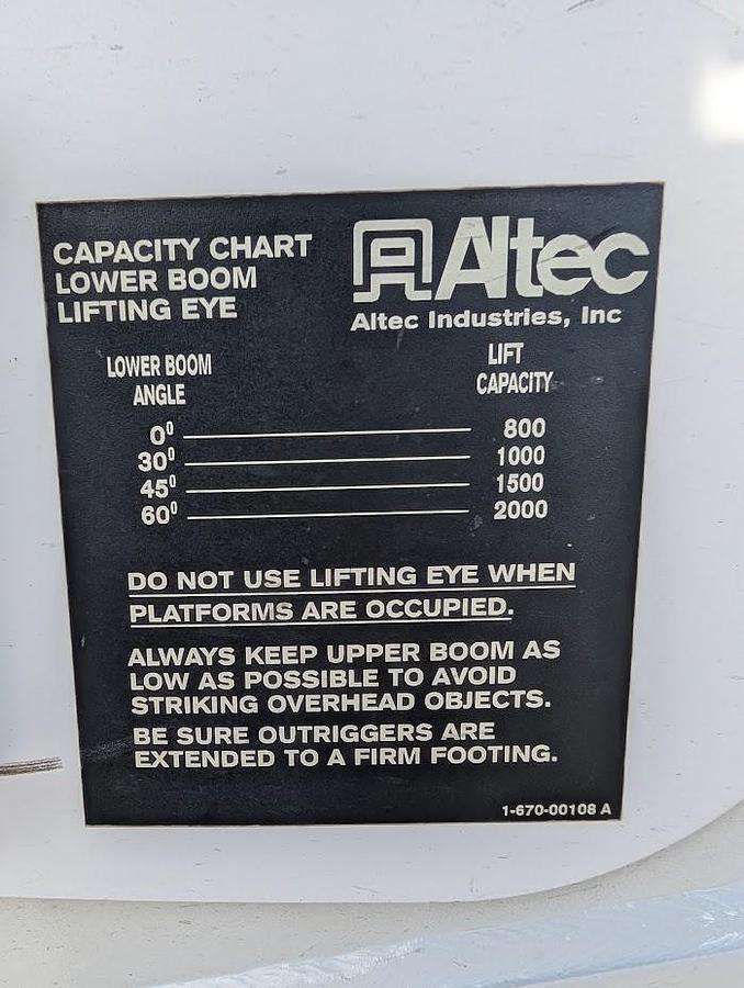 Used 2007 International 7400 4x4 Altec AM55 60' Over-Center Articulated Insulated Material Handling Bucket Truck