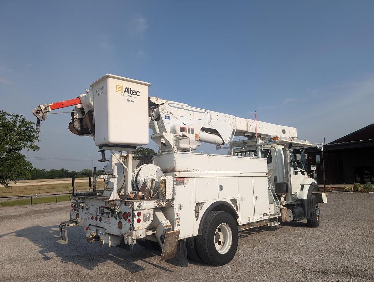 Used 2008 International Workstar 7400 4x4 Altec AM55E 60' Over Center Bucket with Material Handling/Jib