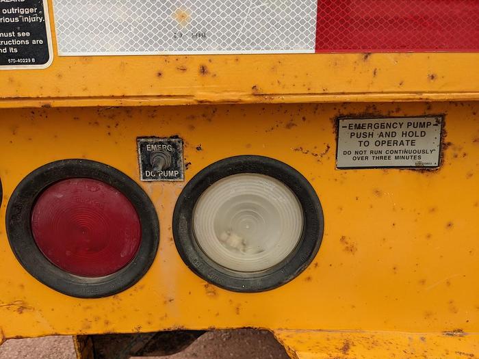 Used 2000 International 4900 Tandem Axle Flatbed Altec A65 70' Articulated Bucket truck