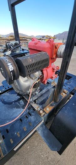 Used 2021 Multiquip Trailer-Mounted Water Pump Kubota Diesel Tier 4 Emission 