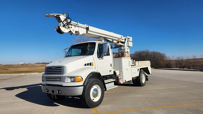 Used 2005 Sterling Acterra Terex Telelect 4045 Derrick Crane Truck Single Axle