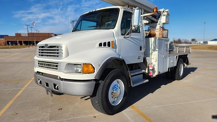 Used 2005 Sterling Acterra Terex Telelect 4045 Derrick Crane Truck Single Axle